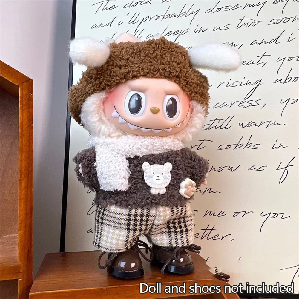 Mini Doll'S Clothes Outfit Accessories For 15-17cm Labubu Idol V1 V2 Stylish Outfit Clothes Sports Leisure Suit Clothing Gift