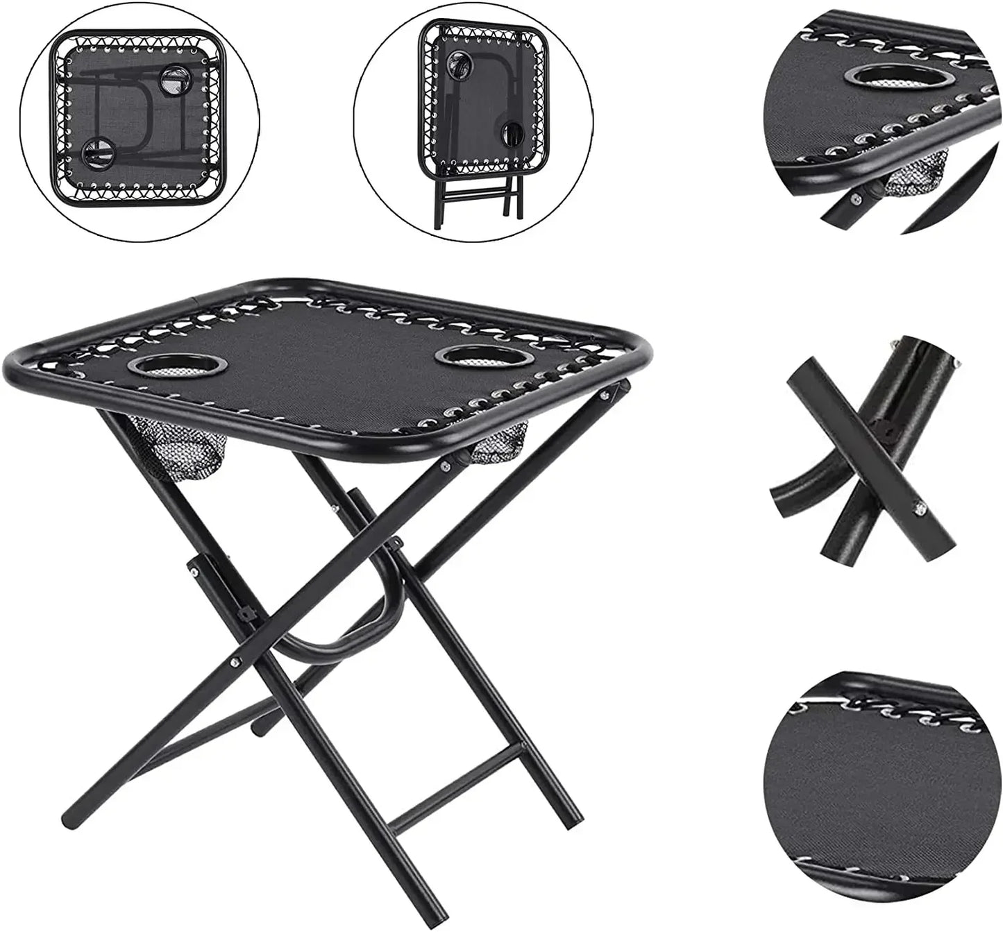 Ensemble de chaises longues pliantes Homfa avec table