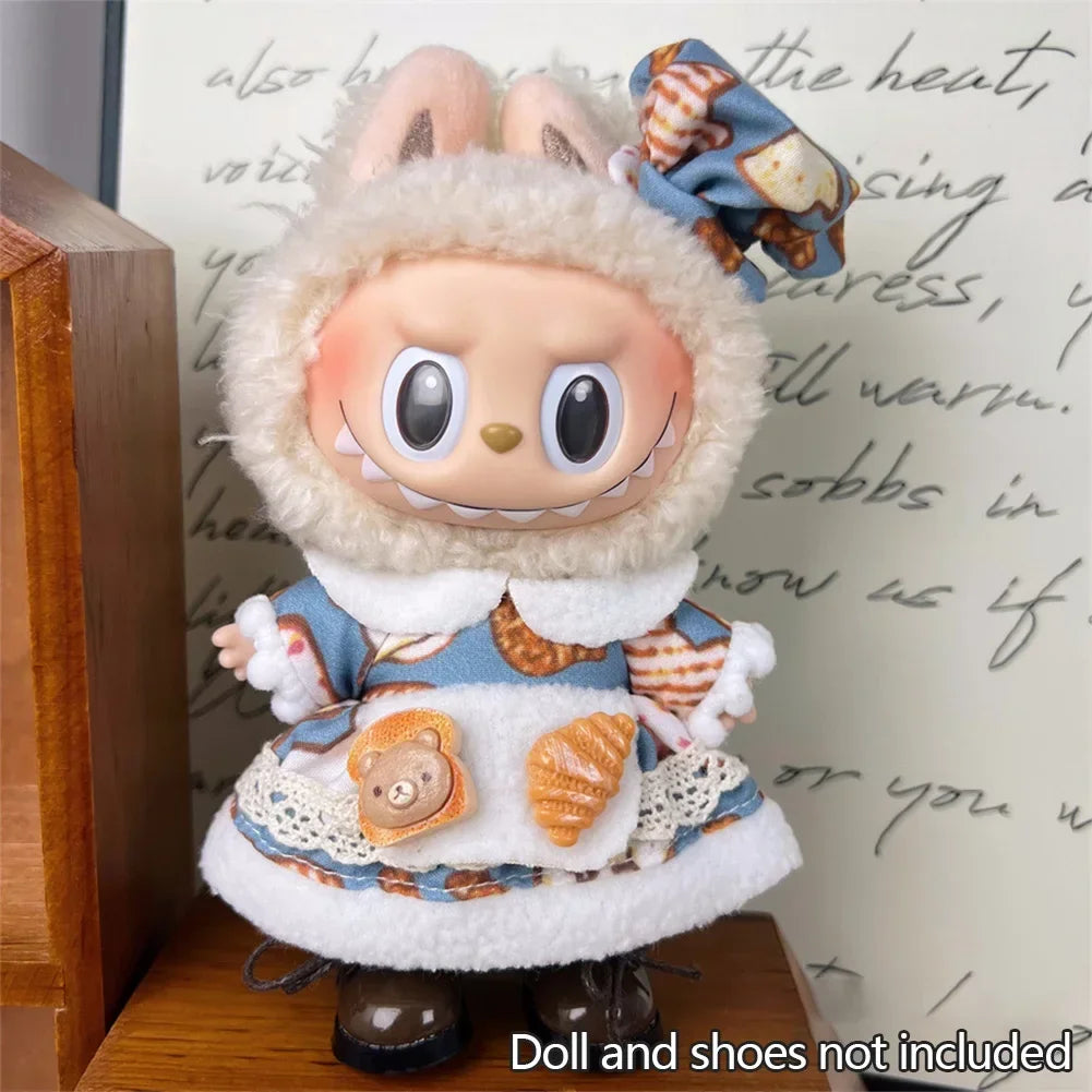 Mini Doll'S Clothes Outfit Accessories For 15-17cm Labubu Idol V1 V2 Stylish Outfit Clothes Sports Leisure Suit Clothing Gift