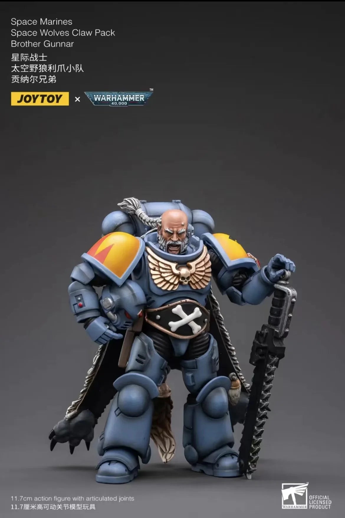 1/18 JOYTOY Actionfigur – Warhammer 40K Horus Heresy Space Wolves Logan Ghostwolf Mecha Modell
