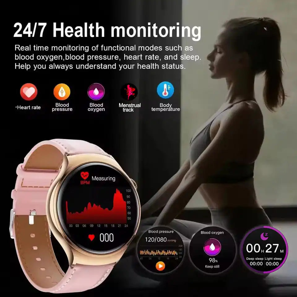 2025For HUAWEI Smart Watch Women GPS Trajectory Heart Rate Blood Pressure NFC Bluetooth Call 1.27inch AMLOED Smartwatches Ladies