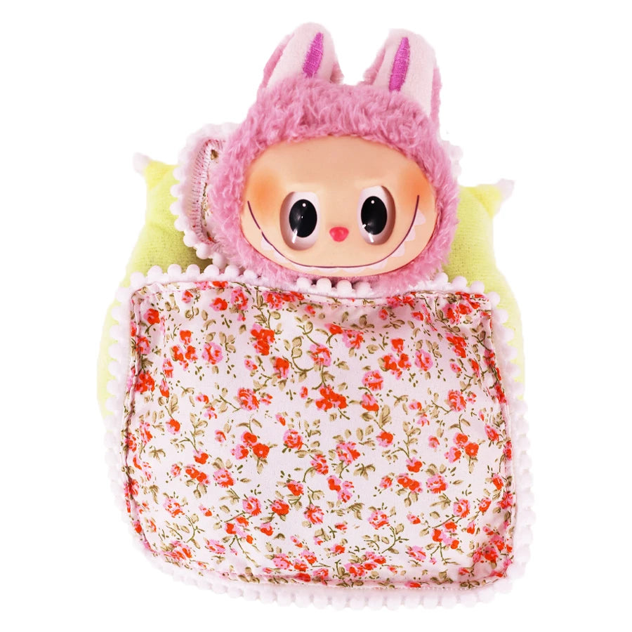 Labubu Doll Sleeping Bag Christmas Festival Birthday Gift Doll Accessories Soft Fabric Toy Storage Bag for Collectible Figures