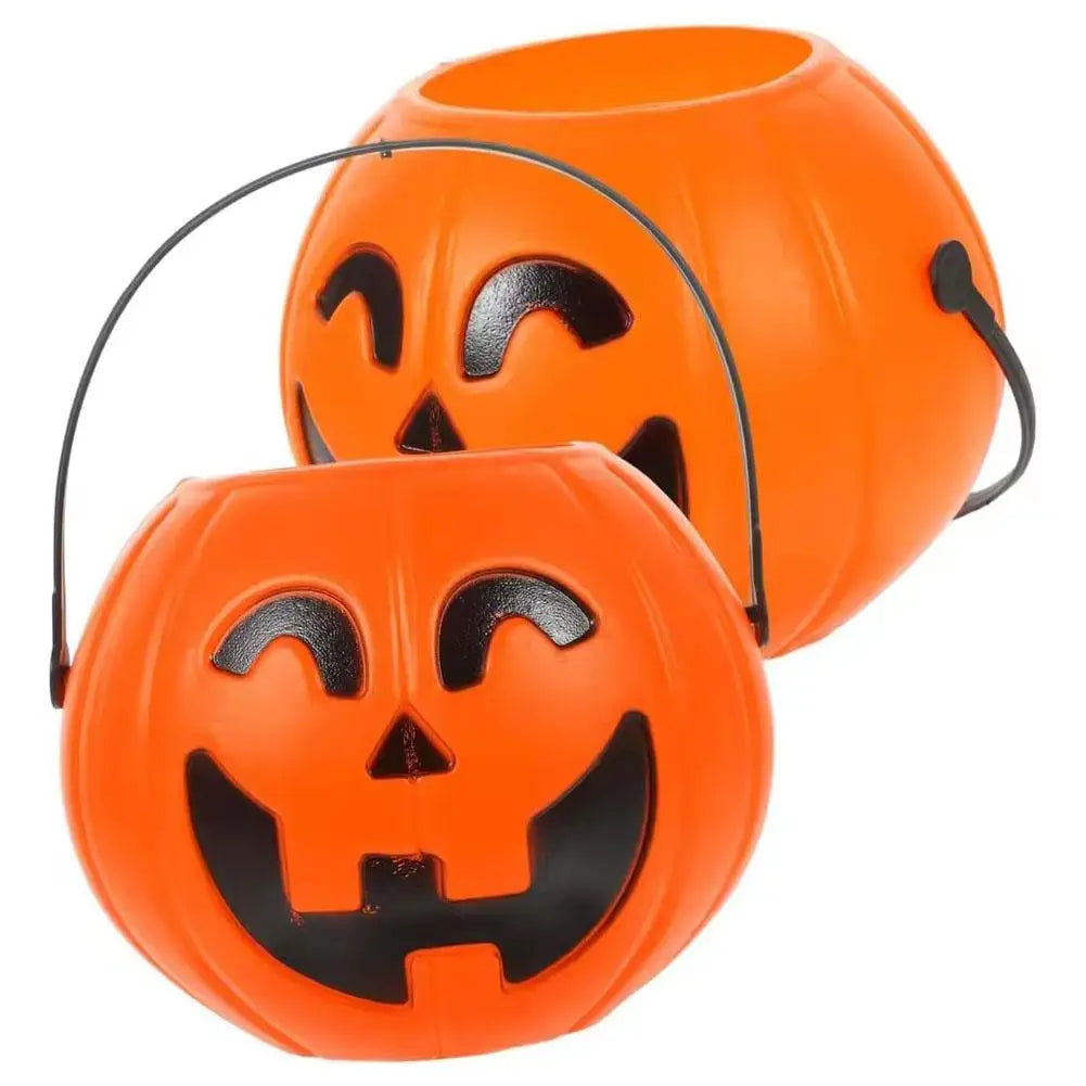 Halloween Pumpkin Bucket Portable Candy Basket Halloween Ghost Festival Bar Home Decor Sugar Filling Jar Halloween Party Gift