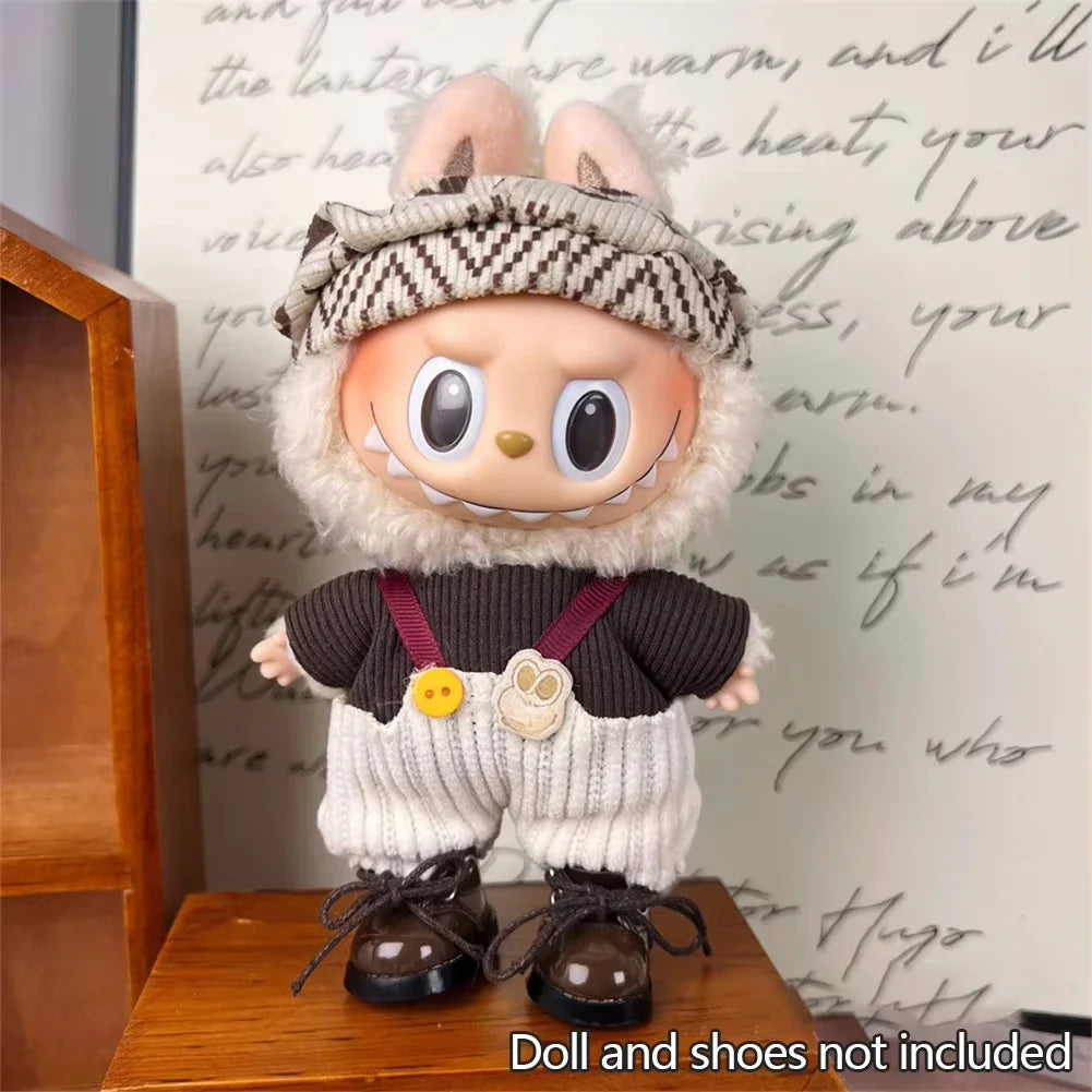 Mini Doll'S Clothes Outfit Accessories For 15-17cm Labubu Idol V1 V2 Stylish Outfit Clothes Sports Leisure Suit Clothing Gift