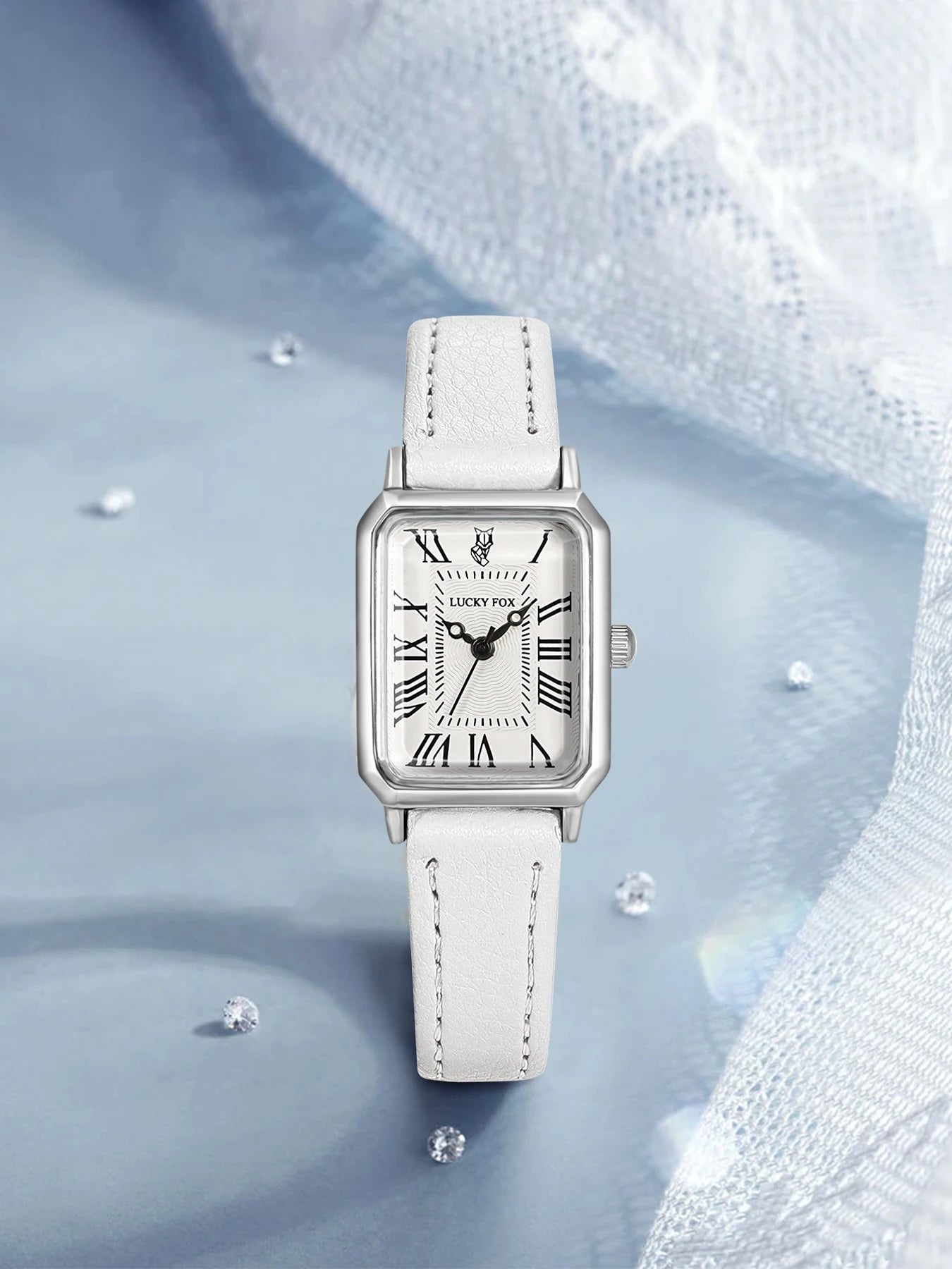 Fashion Rectangle Quartz Wrist Watch for Women Luxury Brand Roman Dial Leather Strap Ladies Watches Clock