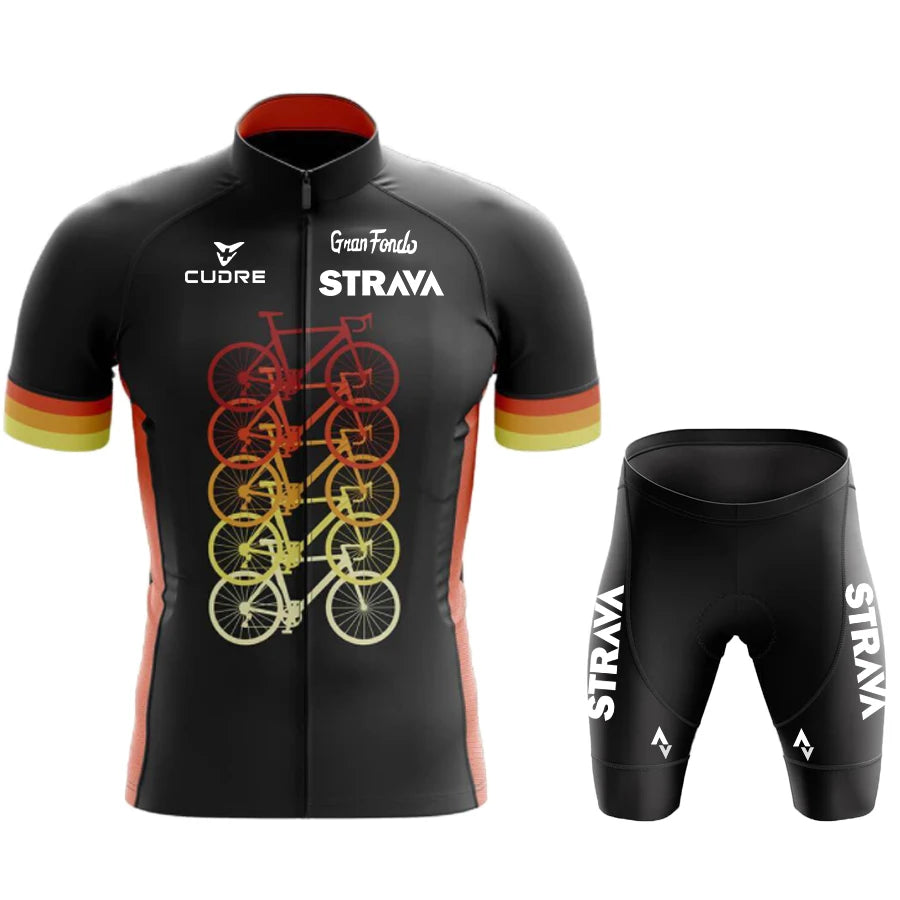 Ensemble Maillot Vélo Été Homme STRNVN – Respirant, Manches Courtes, VTT