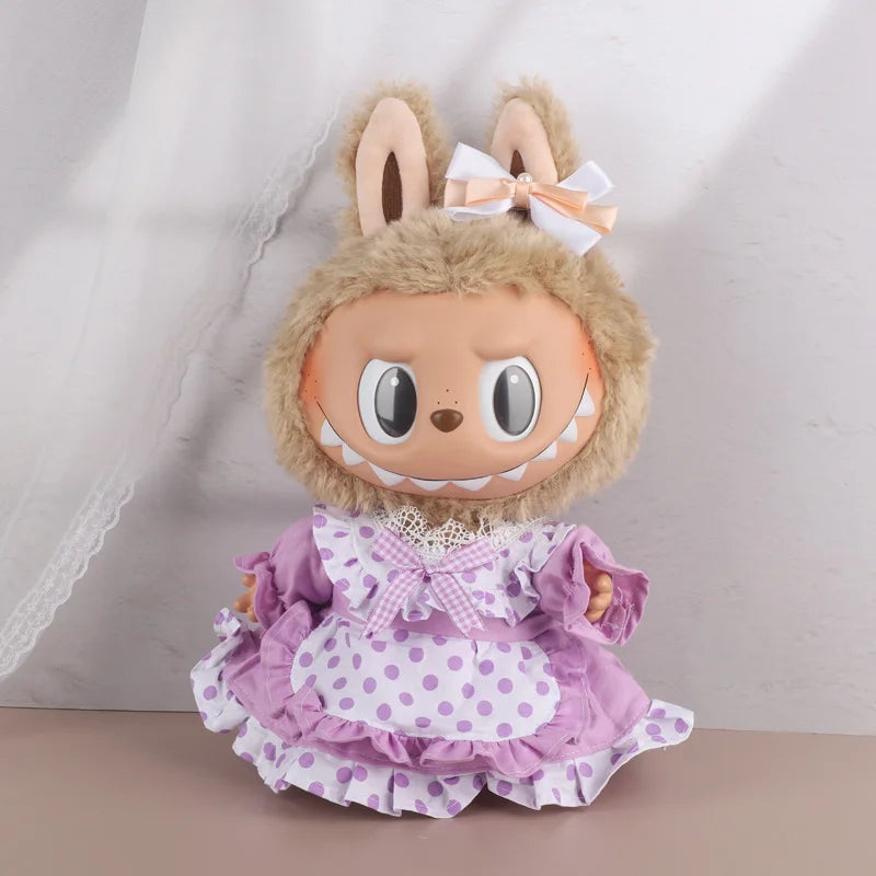 2025 New 38cm Labubu Hot Only Selling Clothes Labubu Mokoko Idol Doll Fashion Design Dress Coat Set Accessories Gift
