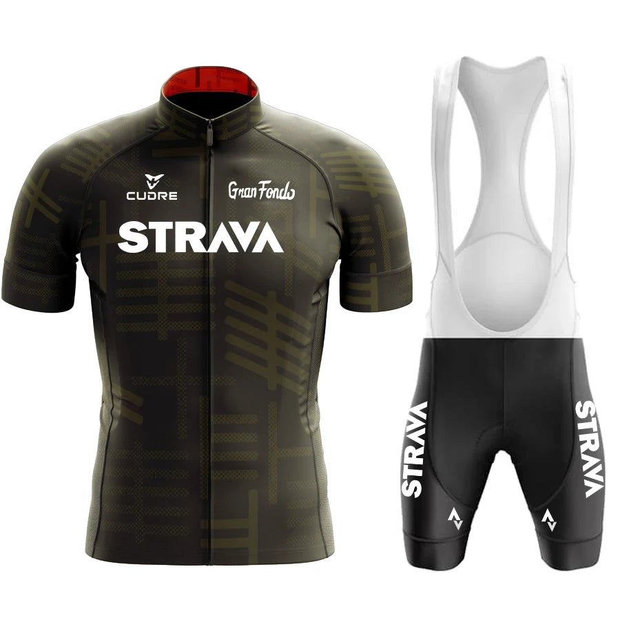Ensemble Maillot Vélo Été Homme STRNVN – Respirant, Manches Courtes, VTT