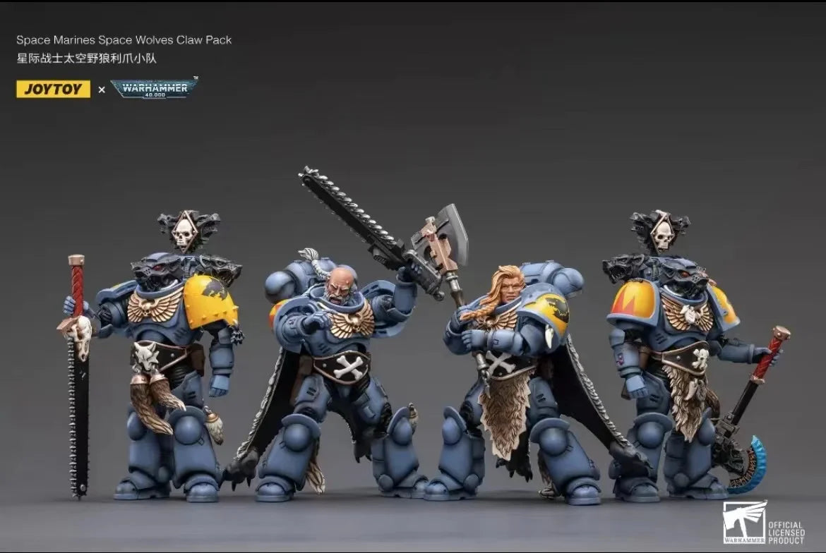 1/18 JOYTOY Actionfigur – Warhammer 40K Horus Heresy Space Wolves Logan Ghostwolf Mecha Modell