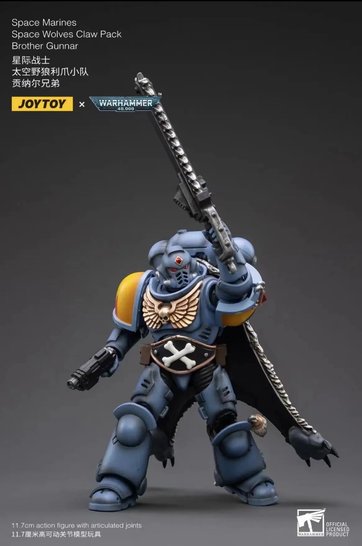 1/18 JOYTOY Actionfigur – Warhammer 40K Horus Heresy Space Wolves Logan Ghostwolf Mecha Modell