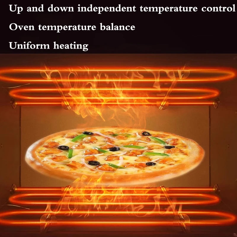 Commercial Double-Layer Kitchen Utensils, Pizza Bread Baking Machine, Household Electric Oven Machine
