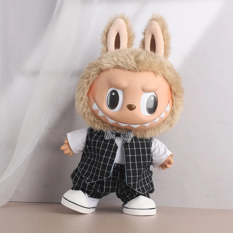 2025 New 38cm Labubu Hot Only Selling Clothes Labubu Mokoko Idol Doll Fashion Design Dress Coat Set Accessories Gift