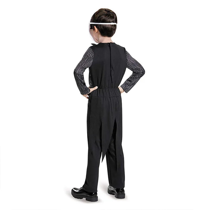 Anime Jack Skellington Costume Boys The Nightmare Before Jack Skellington Cosplay Bodysuit Suit Halloween Clothes