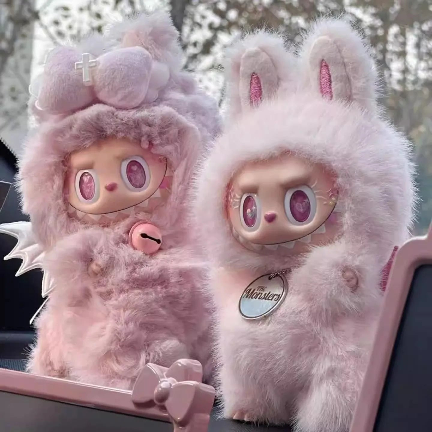 Doll Clothes For Labubu Little Angel Pink Rabbit Plush Baby Clothes Cute And Fashionable Angel Cotton Doll Clothing Doll Sets