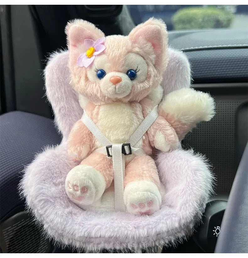 Car Doll Safety Seat for 17cm Labubu – Cute Car Interior Decor