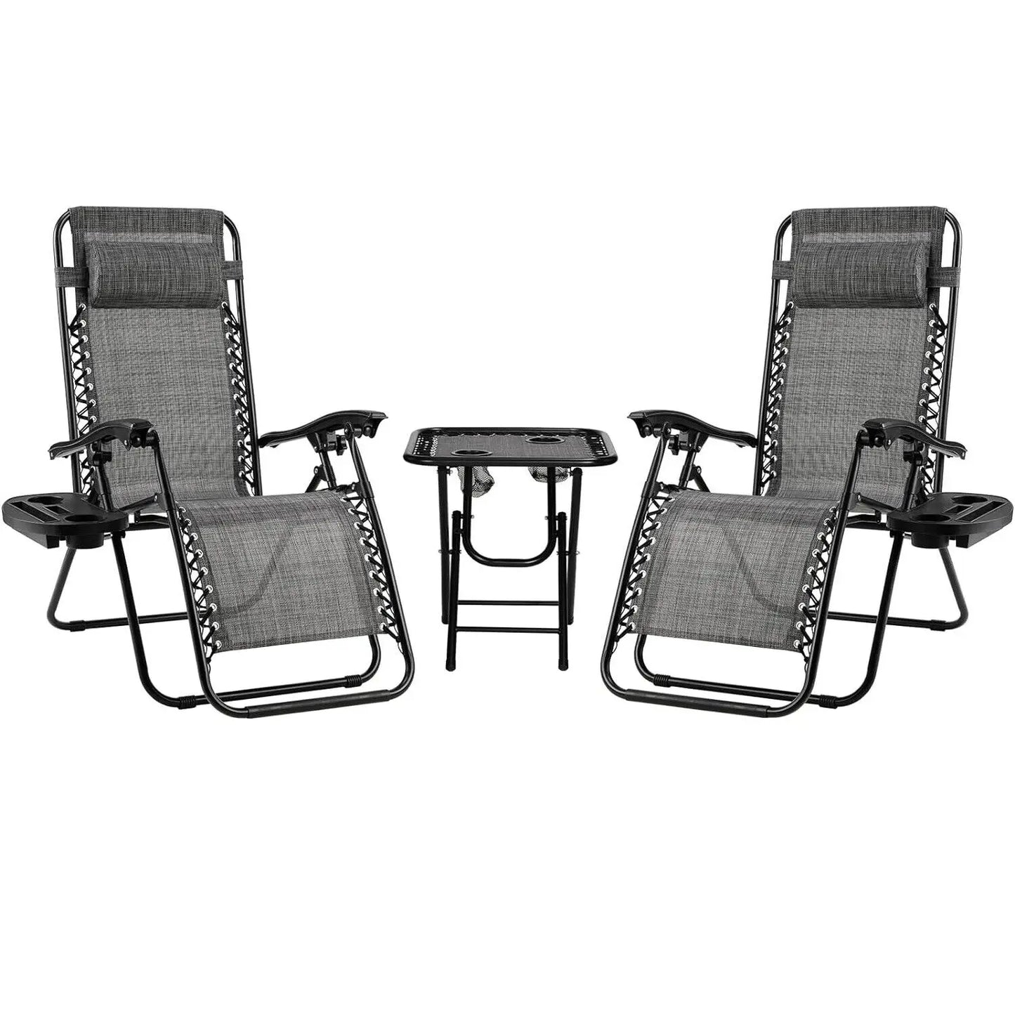 Ensemble de chaises longues pliantes Homfa avec table