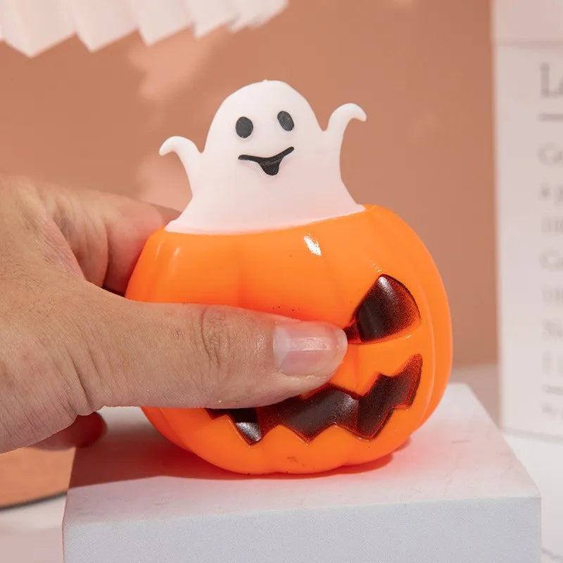 1/4/8PCS Halloween Pumpkins Stress Balls Slow Rebound Sensory Toys Trick Decompress Pumpkin Fidget Toys Party Favors Kids Adults