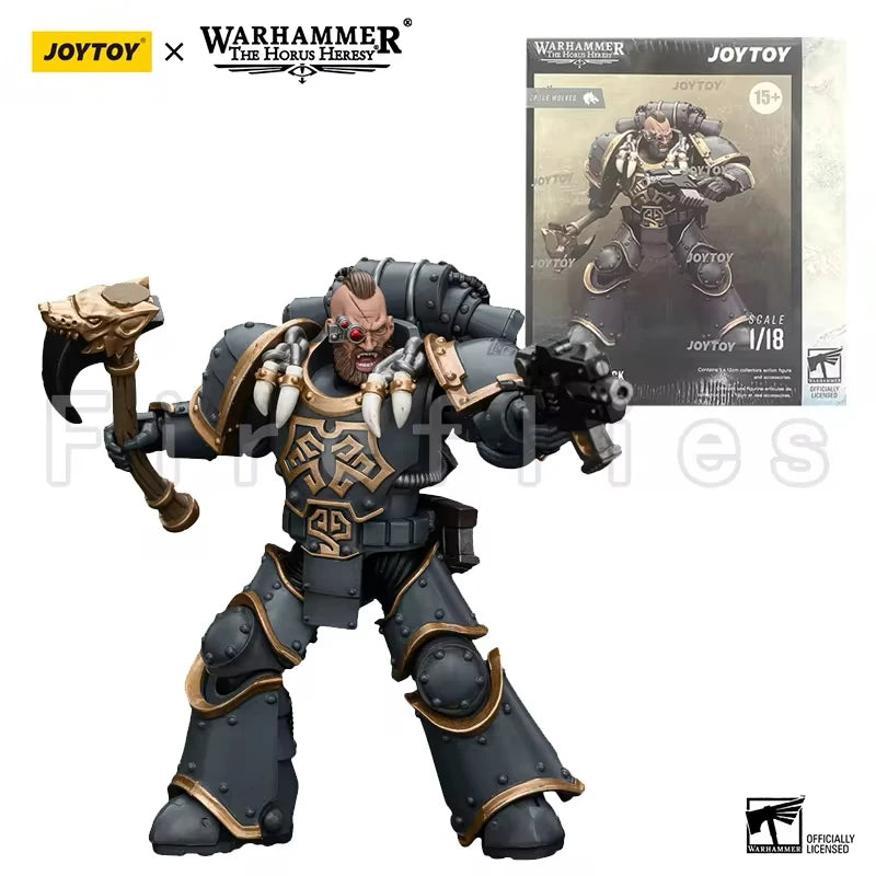 1/18 JOYTOY Actionfigur – Warhammer 40K Horus Heresy Space Wolves Logan Ghostwolf Mecha Modell