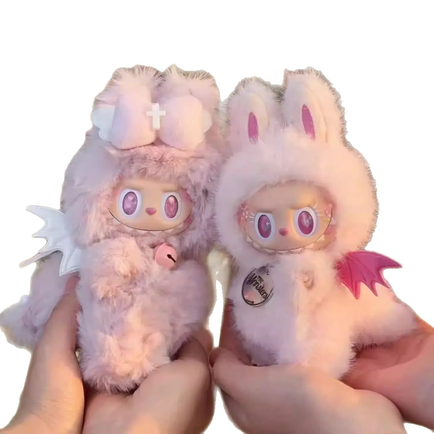 Doll Clothes For Labubu Little Angel Pink Rabbit Plush Baby Clothes Cute And Fashionable Angel Cotton Doll Clothing Doll Sets