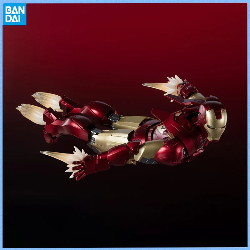 Genuine THE INFINITY SAGA Avengers: Endgame SHF Iron Man Mark6 Mark85 Thanos Anime figure Movable toy Doll for Collector