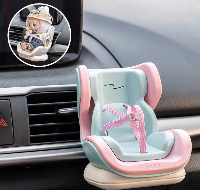 Doll Accessory For Labubu Plush Doll Car Accessory Compatible Car Air Conditioning Vent Cute Car Decoration Hanging Ornament