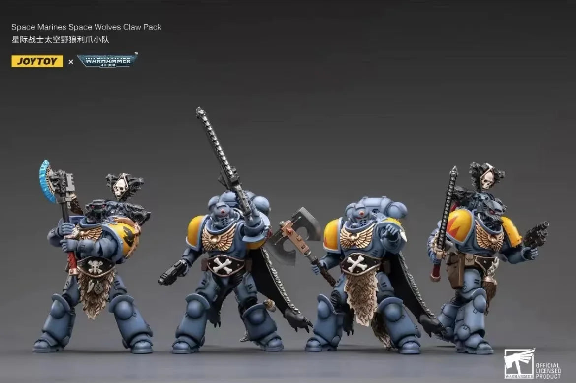 1/18 JOYTOY Actionfigur – Warhammer 40K Horus Heresy Space Wolves Logan Ghostwolf Mecha Modell