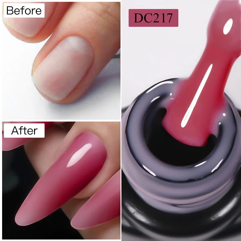MTSSII 7ml Quick Extension Nail Polish Jelly Transparent Nude Pink Red Hard Gel Quick Building Nail Art Gel Varnish For Nails
