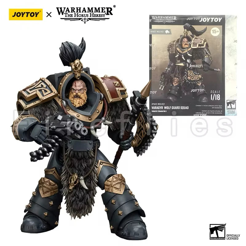 1/18 JOYTOY Actionfigur – Warhammer 40K Horus Heresy Space Wolves Logan Ghostwolf Mecha Modell