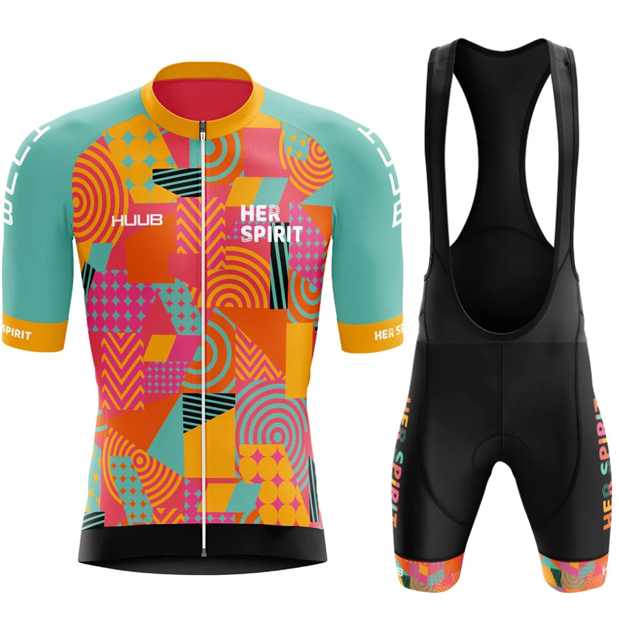 Short Sleeve Road Bike & MTB Racing Kit, Breathable Summer Bicycle Clothing with Bib Shorts