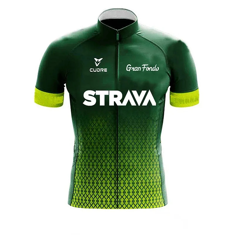 Strava Fietset voor Heren – Shirt & Bibshorts, Sneldrogend en Ademend