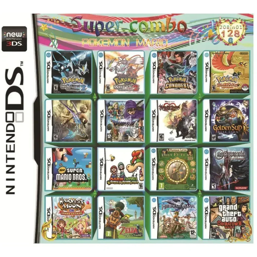 Cartouche de jeu DS/NDS/3DS/NDSL – Collection de jeux vidéo tout-en-un pour console portable