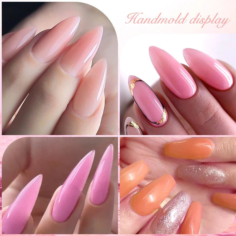 MTSSII 7ml Quick Extension Nail Polish Jelly Transparent Nude Pink Red Hard Gel Quick Building Nail Art Gel Varnish For Nails
