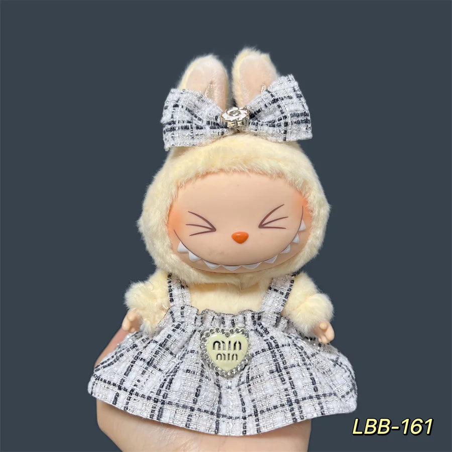 【Only Clothes】Mini Doll'S Clothes Outfit Accessories for Ropa Labubu and 10cm Cotton Doll Baby Replacement Clothes Clothing Gift