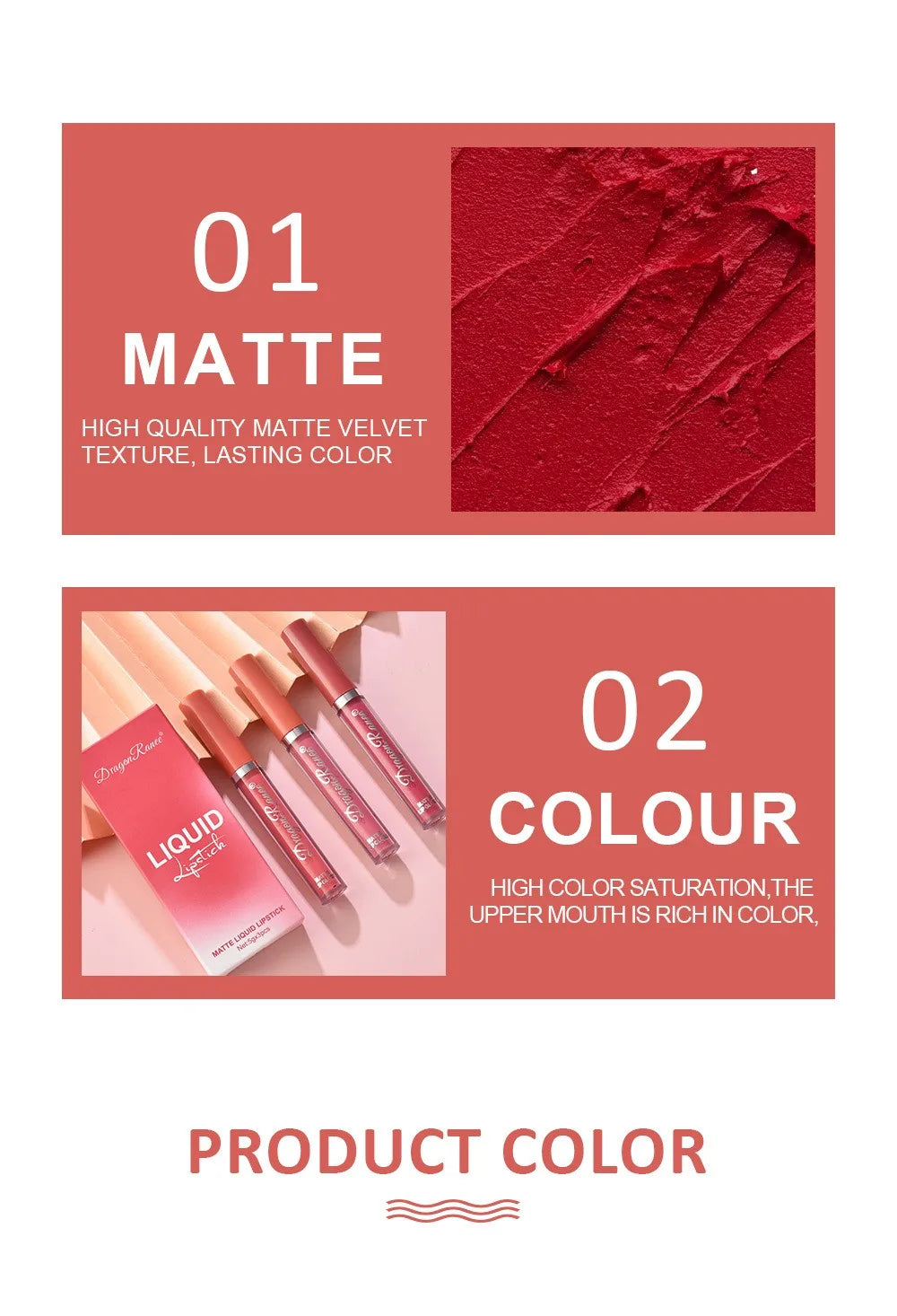 3Pcs/box Liquid Lipstick Set Matte Velvet Lip Gloss Set Waterproof Liquid Lipstick Lip Non Stick Cup Lip Gloss Makeup