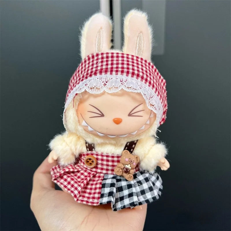 For 17cm Mini Doll'S Clothes for Labubu V1 V2 Cute Fashionable Doll'S Clothes Outfit Accessories