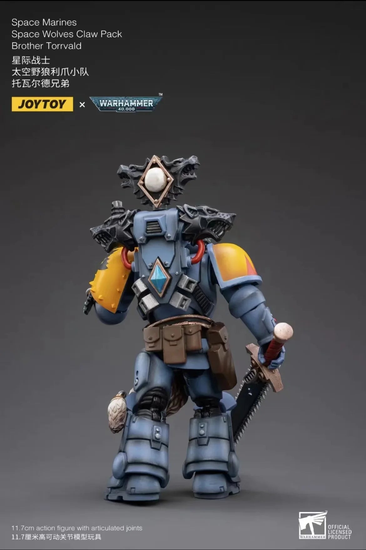1/18 JOYTOY Actionfigur – Warhammer 40K Horus Heresy Space Wolves Logan Ghostwolf Mecha Modell