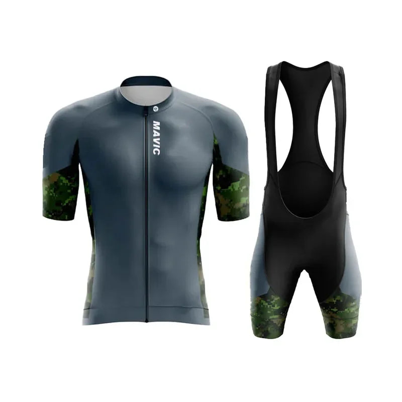 Ensemble de cyclisme d'été RX MAVIC pour homme – Maillot et short de vélo de route respirants à manches courtes pour l'entraînement en équipe