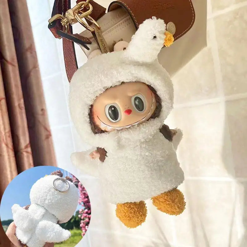 For 17cm 3.0 Ropa Labubu V1 V2 V3 outfit clothes Time to chill doll clothes for labubu II Doll cute clothes