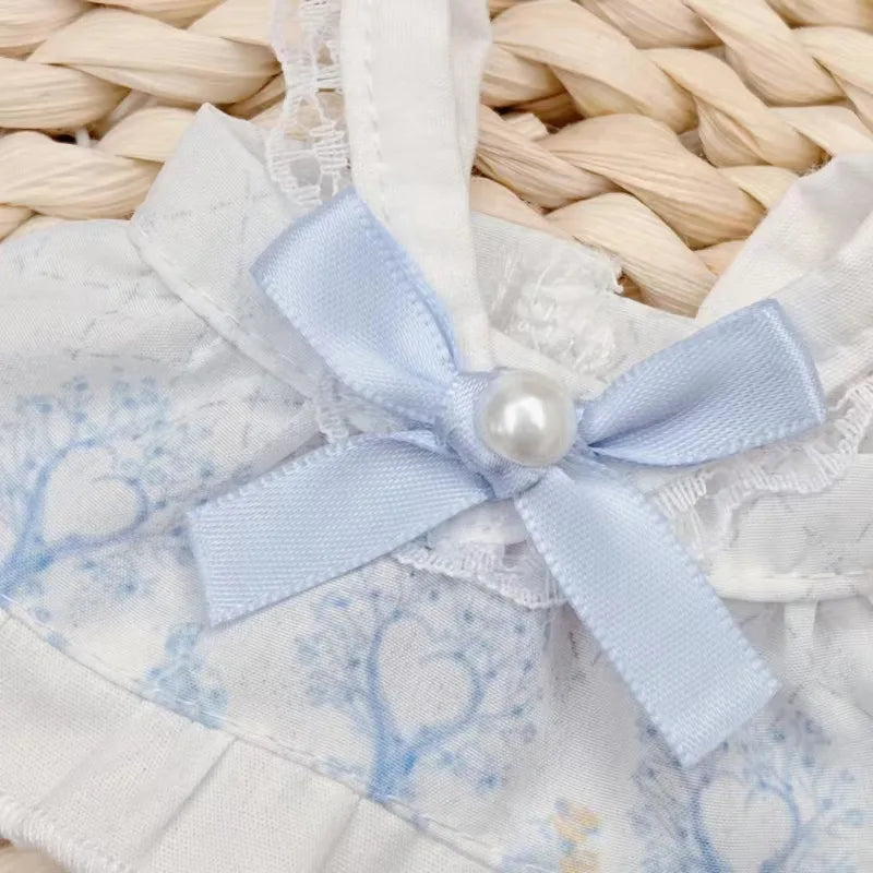 For 15/17cm Labubu Plush Doll's Bow Dress Clothes Outfit Doll Accessories