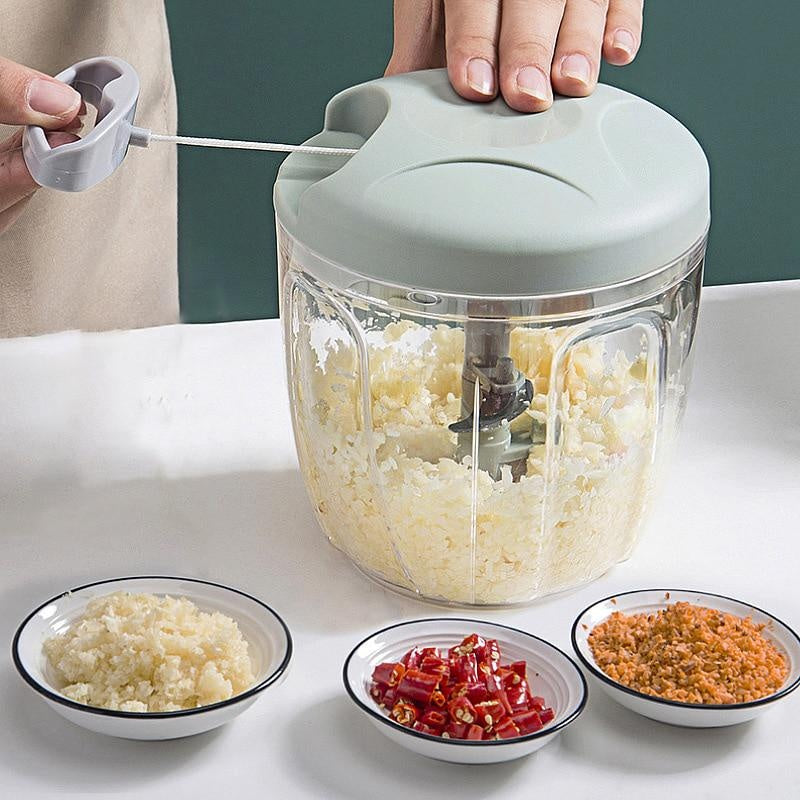 500/900ML Garlic Chopper Meat Grinder Manual Rotate Vegetable Cutter Chopper Slicer Fruit Garlic Crusher Kitchen Gadget Blenders