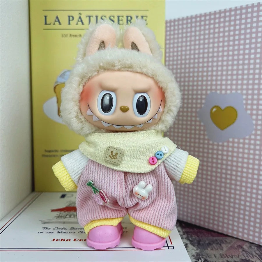 【No Shoes】For 15cm Labubu Stylish Outfit Clothes Sports & Leisure Suit Labubu Outfit Accessories Labubu Ropa