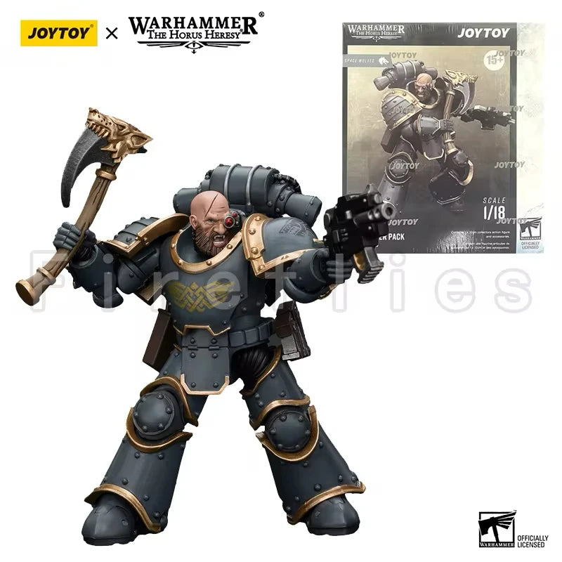 1/18 JOYTOY Actionfigur – Warhammer 40K Horus Heresy Space Wolves Logan Ghostwolf Mecha Modell