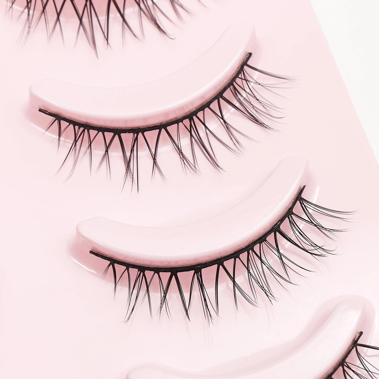DINGSEN Fake Eyelash Anime Lashes 5 Pairs Little Devil Eyelashes Natural Daily Makeup Manga Eyelashes Clear Band Eyelashes
