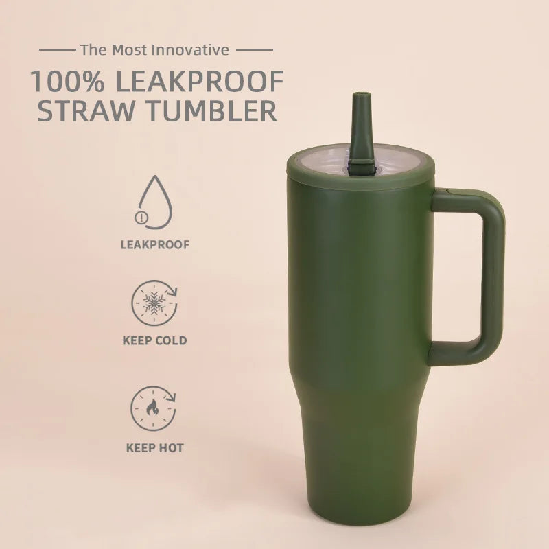 40 Oz Vacuum Flask Cup Thermos water Bottle Thermal Mug Large Capacity Stainless Steel Cold and Hot Tumbler Travel Car coffee