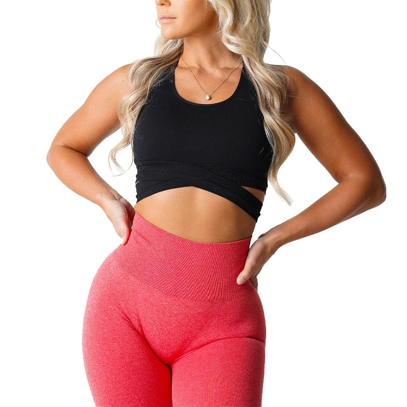 Bra Top Spandex Woman Fitness Elastic Breathable Breast Enhancement Leisure Sports Underwear