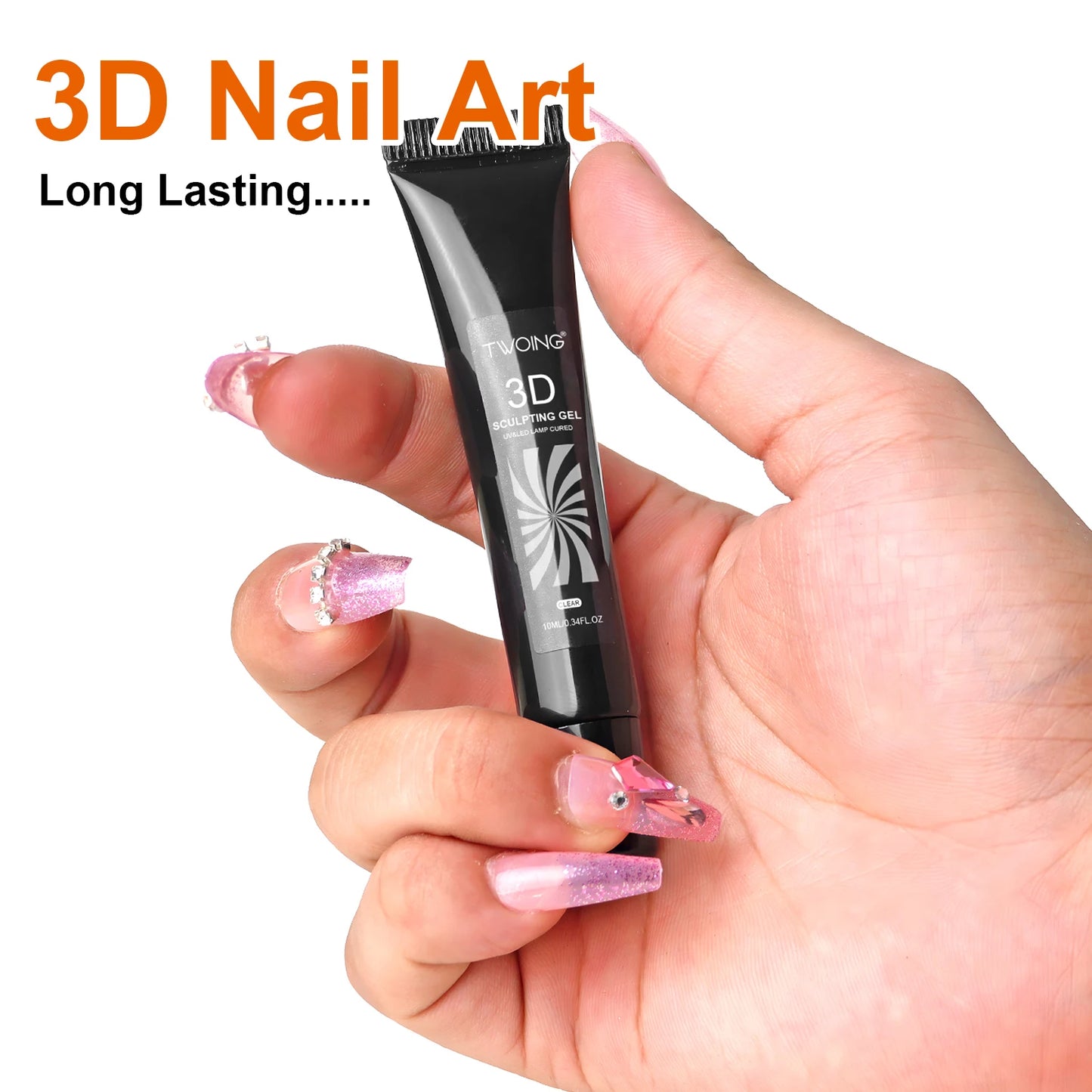 10ml 3D Nail Art Gel - DIY Designs,Waterproof Sculpting gel,Waterproof Nail Art Design Gel for Intricate Carvings & Shapes