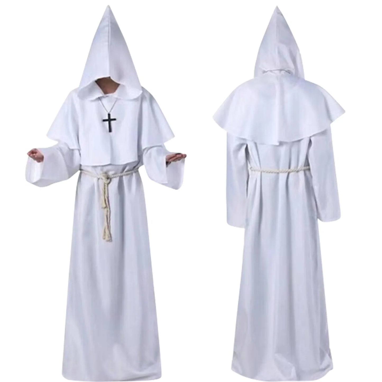 Monk Clothing Ancient Costume Medieval Monk Robe Wizard Clothing Priest Clothing Halloween Cos Costume