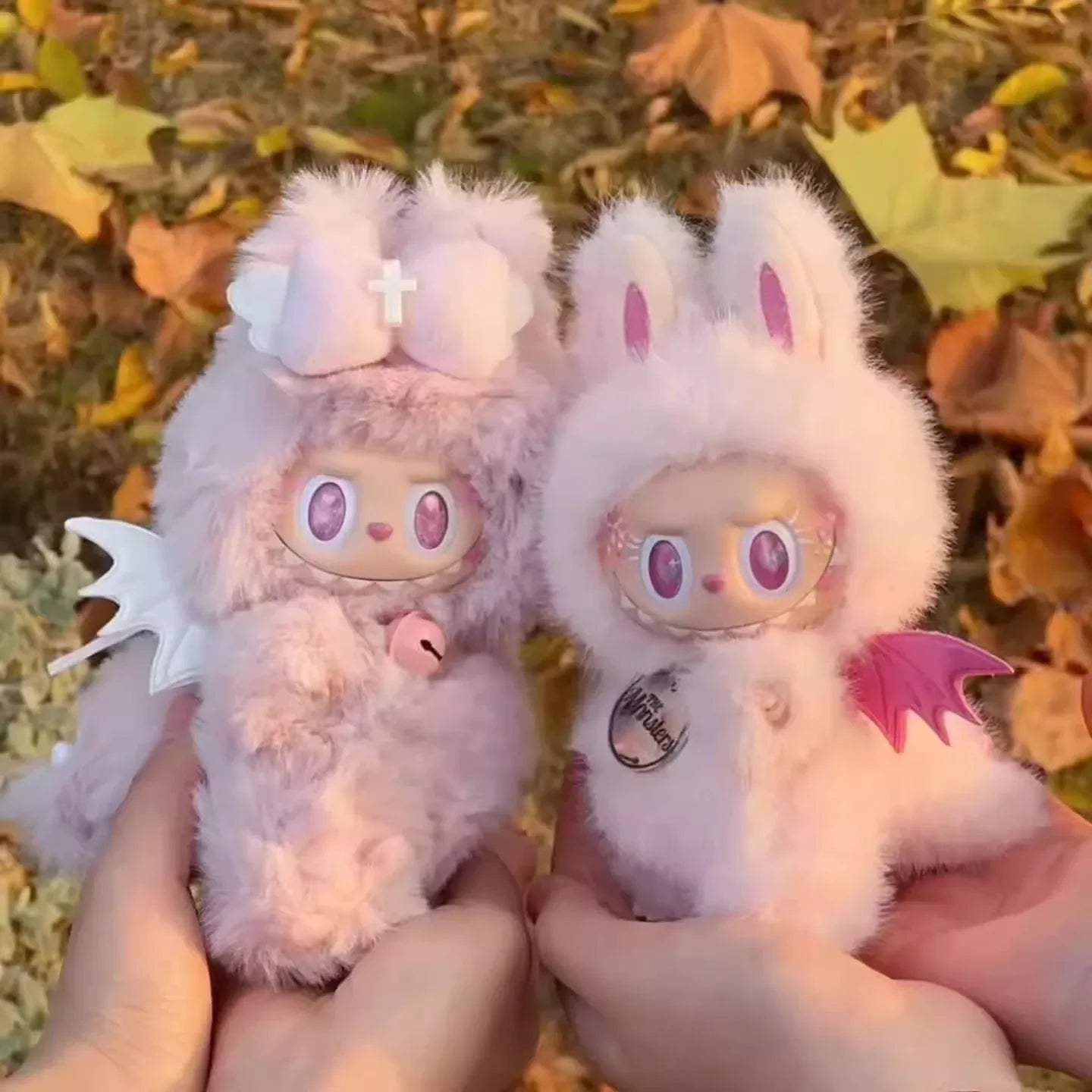 Doll Clothes For Labubu Little Angel Pink Rabbit Plush Baby Clothes Cute And Fashionable Angel Cotton Doll Clothing Doll Sets