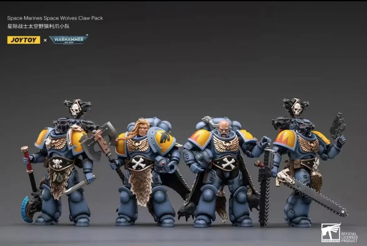 1/18 JOYTOY Actionfigur – Warhammer 40K Horus Heresy Space Wolves Logan Ghostwolf Mecha Modell