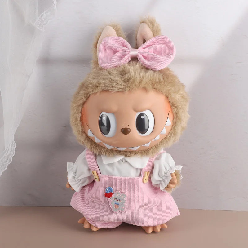 2025 New 38cm Labubu Hot Only Selling Clothes Labubu Mokoko Idol Doll Fashion Design Dress Coat Set Accessories Gift